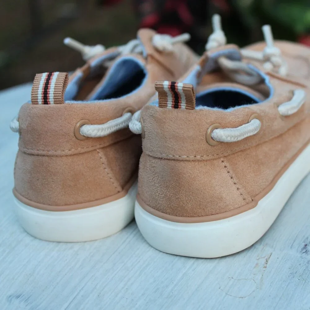 NWOT Cat & Jack Boys’ Boat Shoes - Tan Suede Style (Size 13)